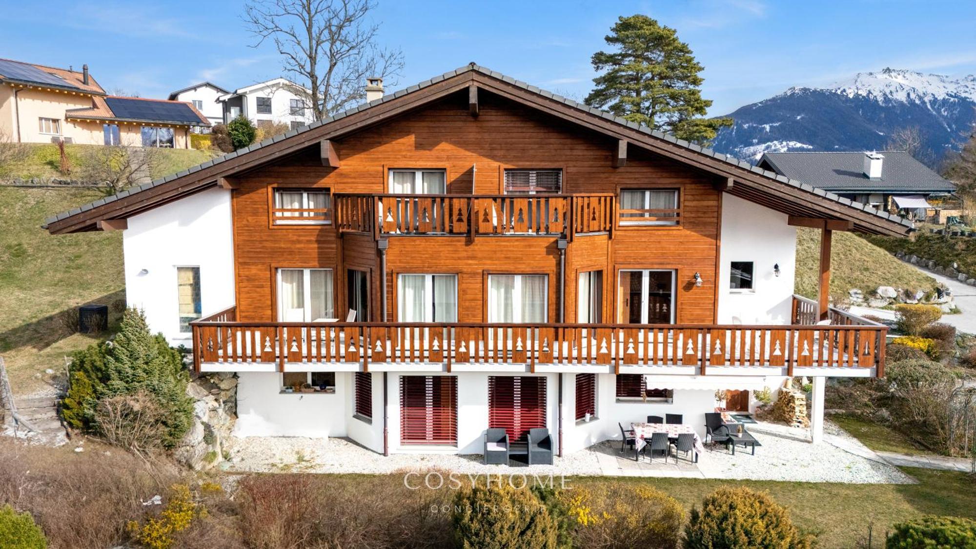 Chalet Des Alpes - Sunset View - Crans-Montana Exterior foto
